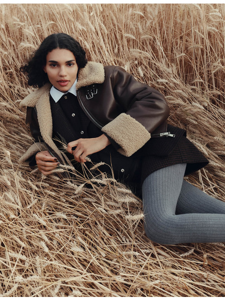 Marks & Spencer Kostkovaná mini sukně áčkového střihu Micro Dogtoot Marks & Spencer hnědá