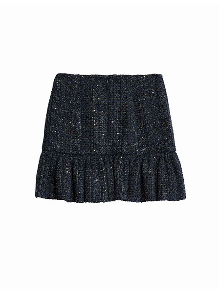 Marks & Spencer Nabíraná minisukně z lurexu s flitry Marks & Spencer námořnická modrá