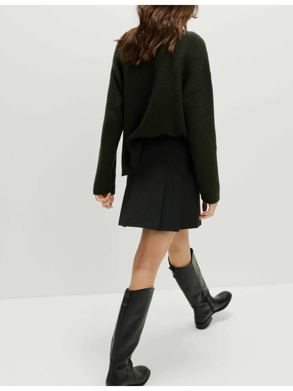 Marks & Spencer Kostkovaná plisovaná mini sukně Marks & Spencer námořnická modrá