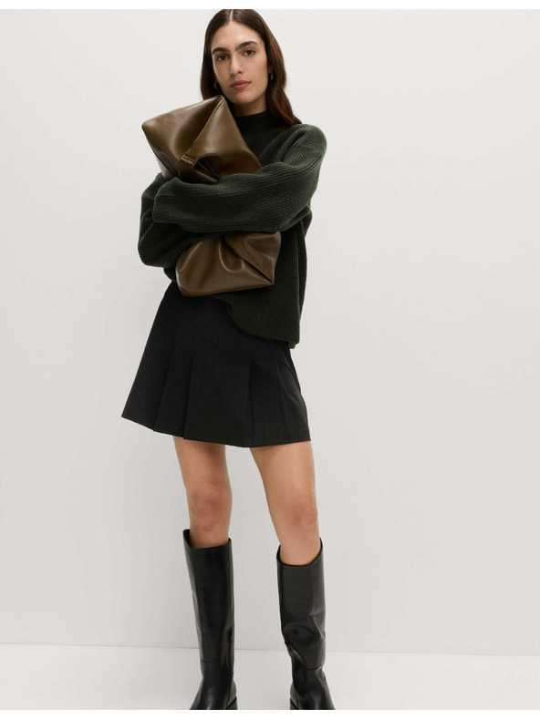 Marks & Spencer Kostkovaná plisovaná mini sukně Marks & Spencer námořnická modrá