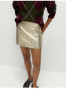 Marks & Spencer Pouzdrová mni sukně s metalickou texturou Marks & Spencer zlatá