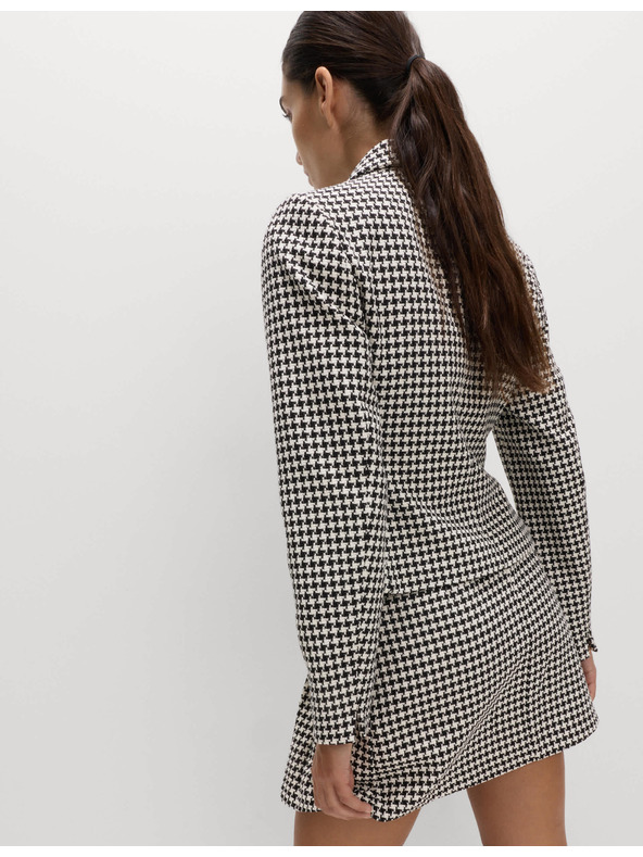 Marks & Spencer Tvídová bunda bez límečku s vysokým podílem bavlny Marks & Spencer černá