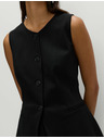 Marks & Spencer Žerzejová vesta bez límce Marks & Spencer černá