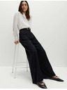 Marks & Spencer Plisované kalhoty se širokými nohavicemi Marks & Spencer černá