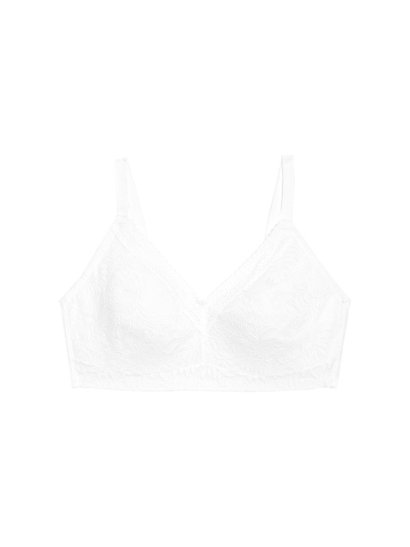 Marks & Spencer Krajková podprsenka bez kostic, se zmenšujícím efektem a technologií Flexifit™ Marks & Spencer bílá