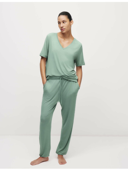 Marks & Spencer Pyžamový top s krajkovým detailem Marks & Spencer zelená