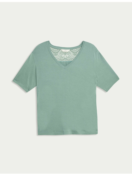 Marks & Spencer Pyžamový top s krajkovým detailem Marks & Spencer zelená