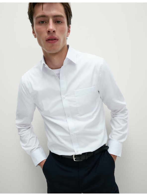 Marks & Spencer Košile úzkého střihu s dlouhým rukávem, 3 kusy v balení Marks & Spencer bílá