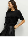 Marks & Spencer Volné tričko z bavlny a modalu Marks & Spencer černá