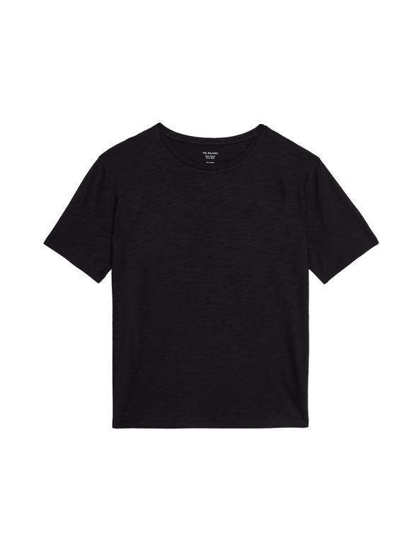 Marks & Spencer Volné tričko z bavlny a modalu Marks & Spencer černá