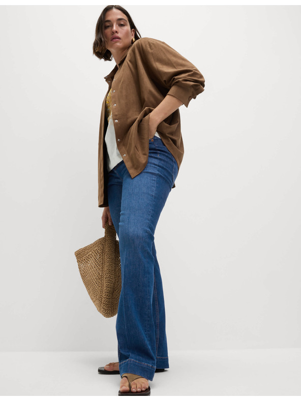 Marks & Spencer Tmavě modré dámské džíny s vysokým pasem Marks & Spencer