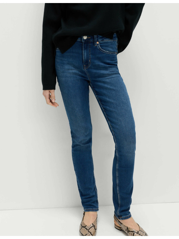 Marks & Spencer Tmavě modré dámské slim fit džíny Marks & Spencer