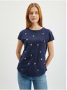 Orsay Tmavě modré dámské květované tričko ORSAY
