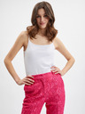Orsay Růžové dámské vzorované zkrácené kalhoty ORSAY