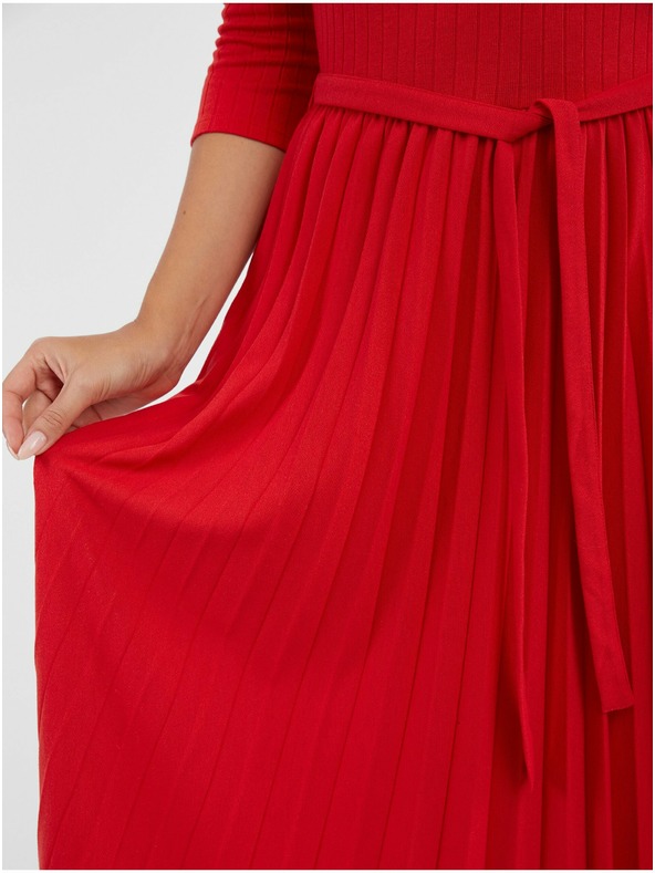 Orsay Červené dámské maxišaty ORSAY