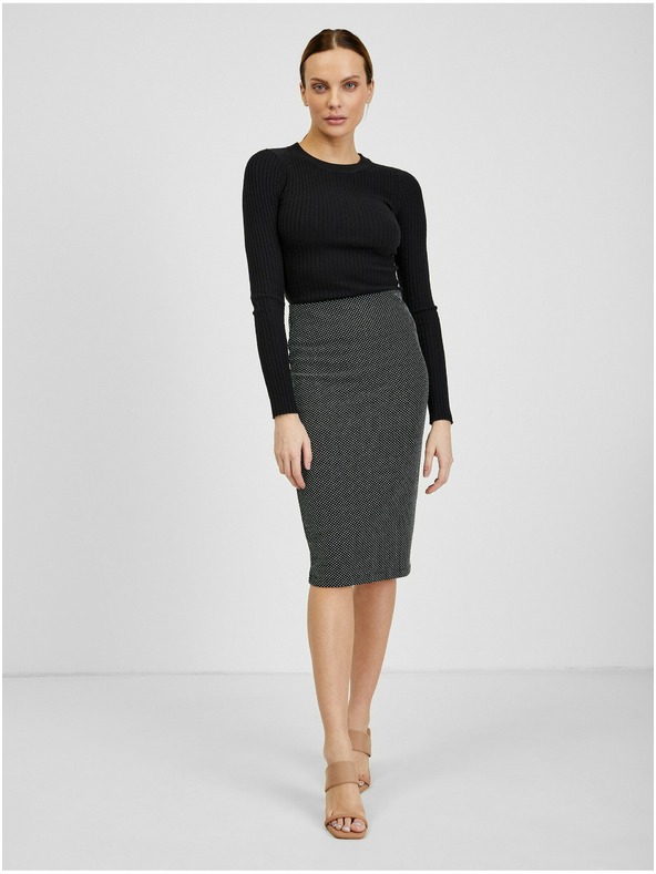 Orsay Bílo-černá dámská vzorovaná sukně ORSAY