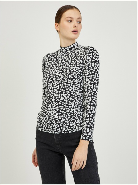 Orsay Bílo-černé dámské vzorované tričko ORSAY Paisy