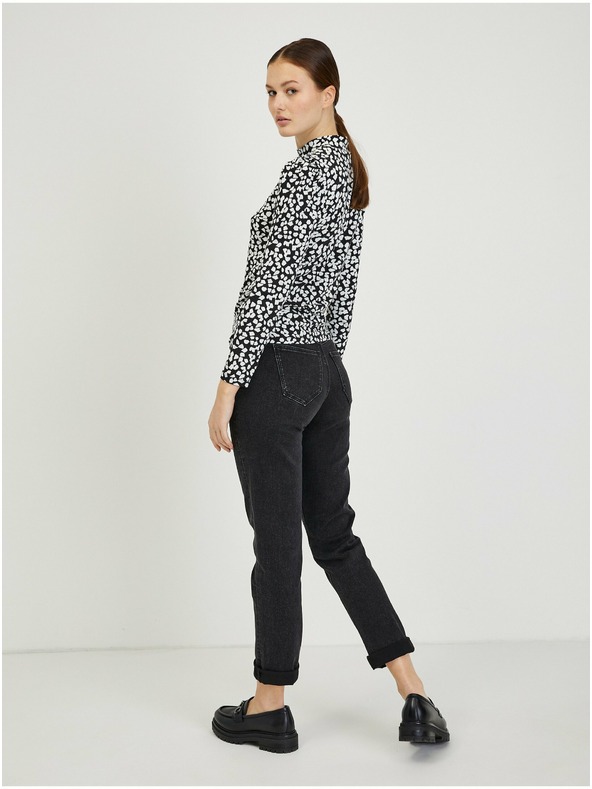 Orsay Bílo-černé dámské vzorované tričko ORSAY Paisy