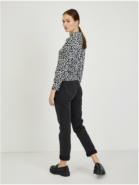 Orsay Bílo-černé dámské vzorované tričko ORSAY Paisy