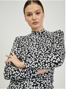Orsay Bílo-černé dámské vzorované tričko ORSAY Paisy