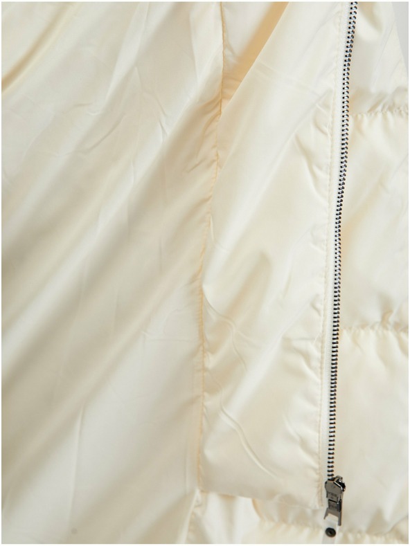 Orsay Krémový dámský péřový kabát ORSAY