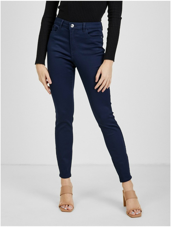 Orsay Tmavě modré dámské kalhoty ORSAY