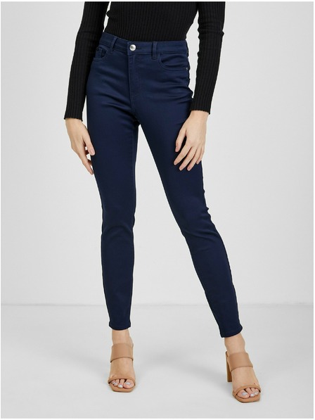 Orsay Tmavě modré dámské kalhoty ORSAY
