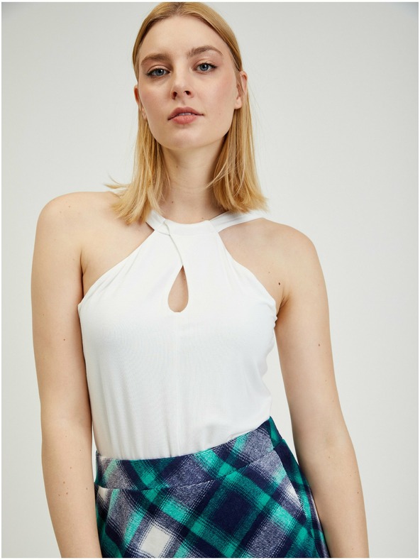 Orsay Zeleno-modrá dámská kostkovaná sukně ORSAY