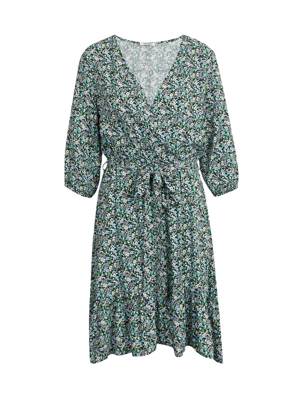 Orsay Zelené dámské vzorované šaty se zavazováním ORSAY