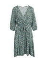 Orsay Zelené dámské vzorované šaty se zavazováním ORSAY