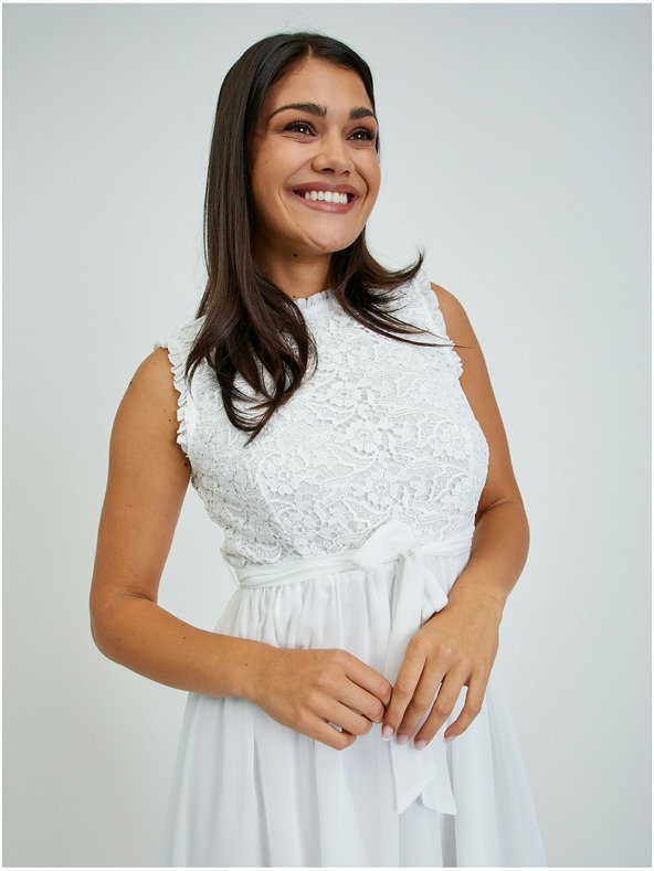 Orsay Bílé dámské šaty ORSAY