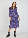 Orsay Fialové dámské květované šaty ORSAY
