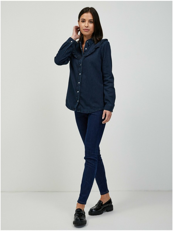 Orsay Tmavě modrá džínová košile ORSAY