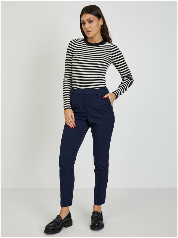 Orsay Tmavě modré dámské kalhoty ORSAY