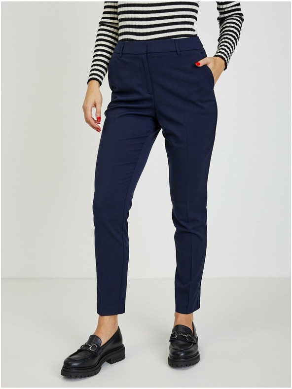 Orsay Tmavě modré dámské kalhoty ORSAY