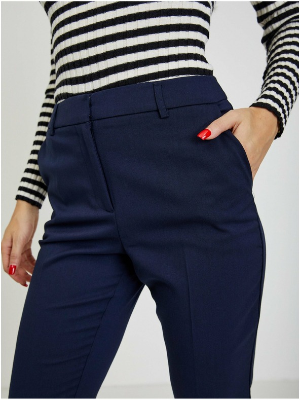 Orsay Tmavě modré dámské kalhoty ORSAY