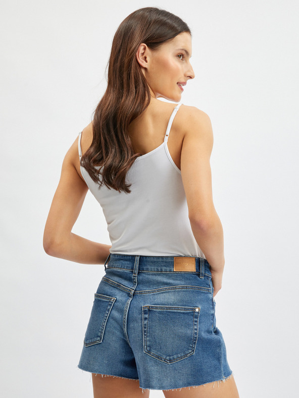 Orsay Modré dámské džínové kraťasy ORSAY