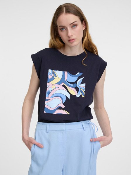 Orsay Tmavě modré dámské tričko ORSAY