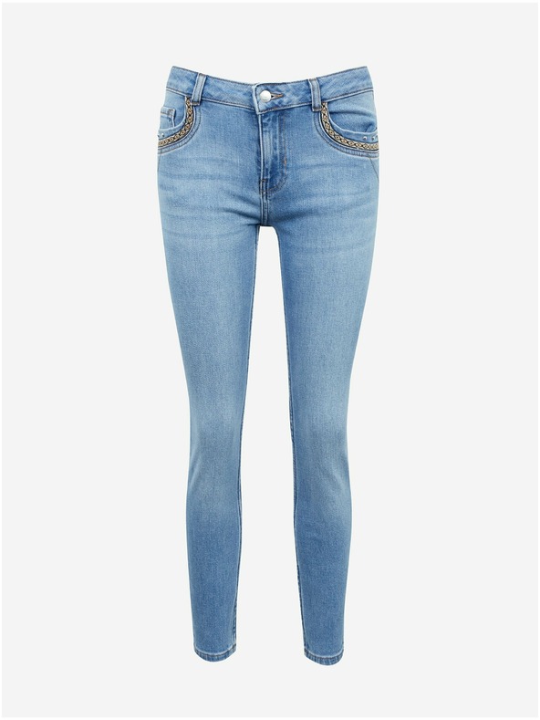 Orsay Světle modré zkrácené skinny fit džíny ORSAY