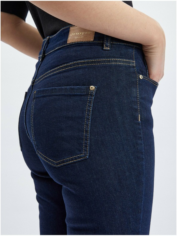 Orsay Tmavě modré dámské slim fit džíny ORSAY