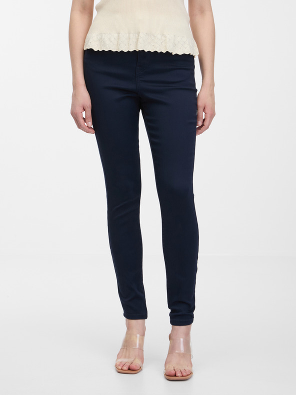 Orsay Tmavě modré skinny fit kalhoty ORSAY