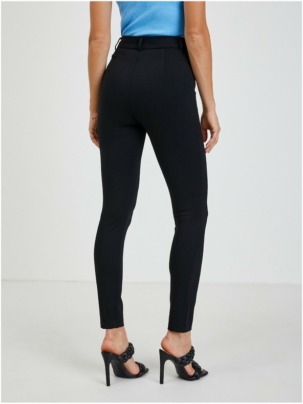 Orsay Černé dámské kalhoty s ozdobnými zipy ORSAY