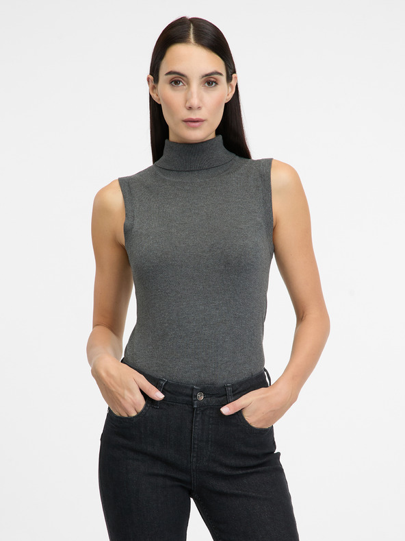 Orsay Šedý dámský svetr s rolákem ORSAY