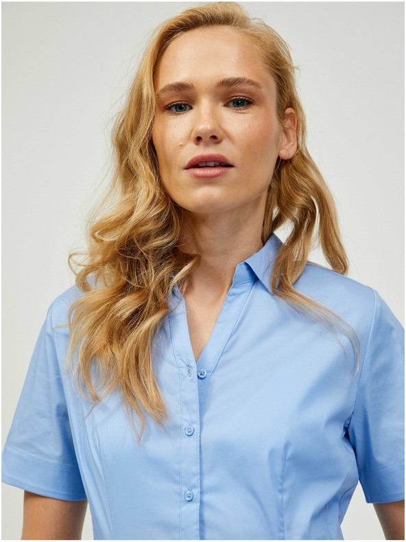 Orsay Světle modrá košile s krátkým rukávem ORSAY