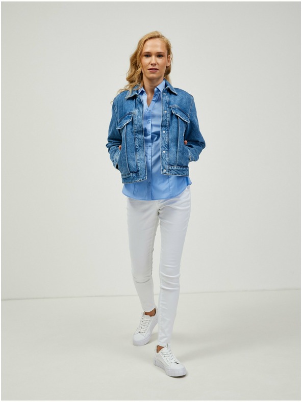 Orsay Světle modrá košile s krátkým rukávem ORSAY