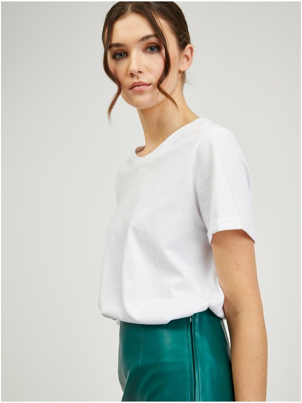 Orsay Zelená dámská koženková sukně ORSAY