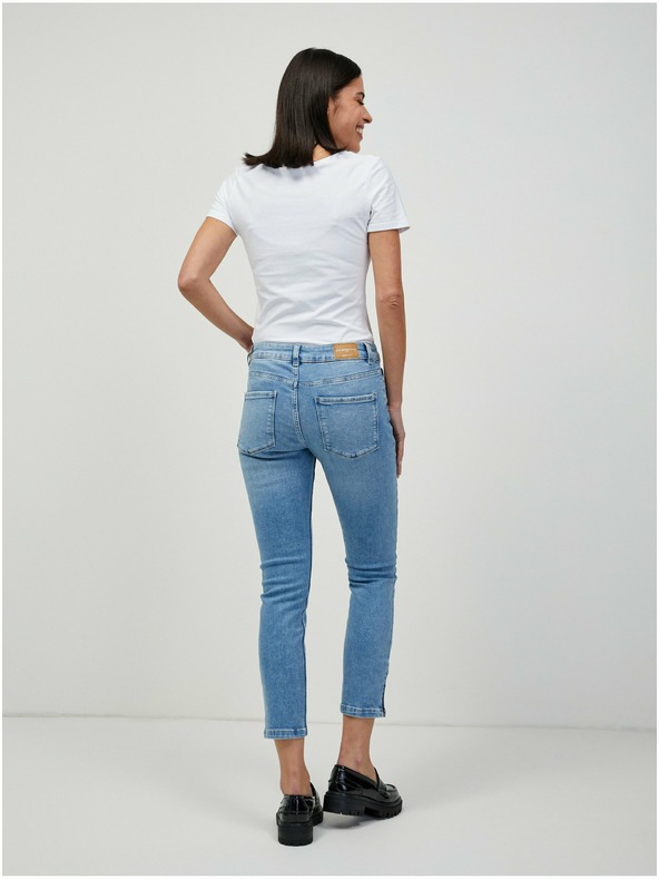 Orsay Světle modré zkrácené skinny fit džíny ORSAY