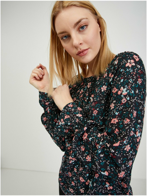 Orsay Černá dámská květovaná halenka ORSAY