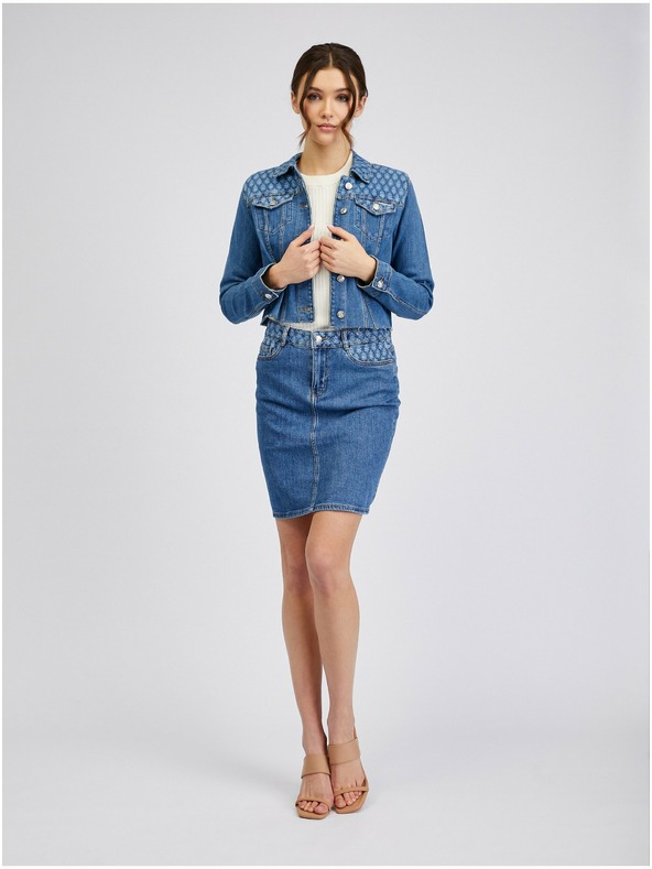 Orsay Modrá dámská džínová sukně ORSAY