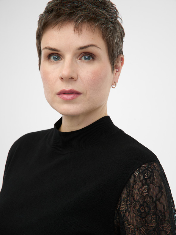 Orsay Černé dámské šaty ke kolenům ORSAY